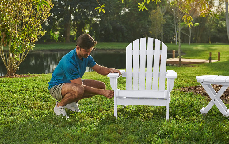 White Premium Willoughby Folding Adirondack Chair - Keter US